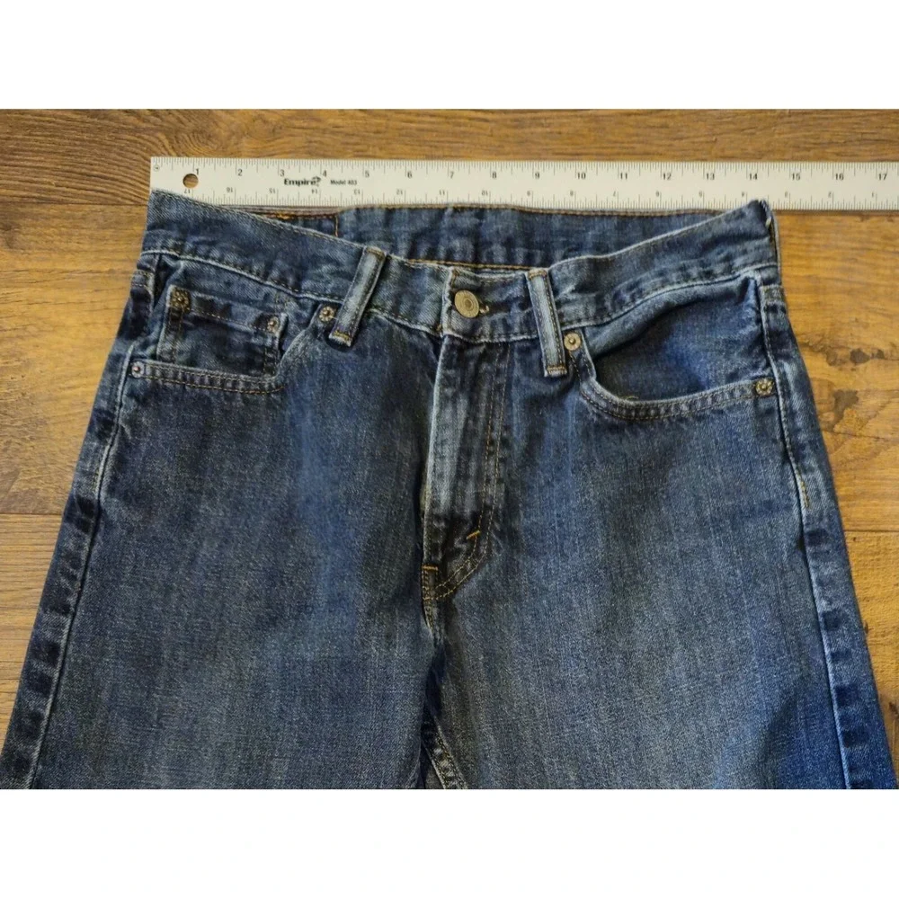 Levis 505 Regular Straight Blue Denim Jeans Mens Tag 30x30 Western